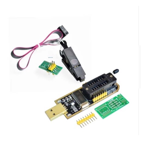 Mô-đun lập trình USB BIOS Flash CH341 24 25 Series EEPROM + Kẹp kiểm tra SOIC8 SOP8 cho EEPROM 93CXX / 25CXX / 24CXX