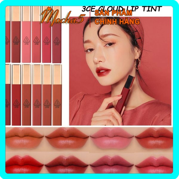 [Siêu Phẩm 2019] Son Kem Lì "Siêu Hot" 3CE Cloud Lip Tint mới nhất [Tách Set]