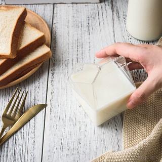 Cốc Thủy Tinh Trong Suốt Cách Nhiệt Hình Hộp Sữa / Nước Ép / Trà Sữa / Cà P