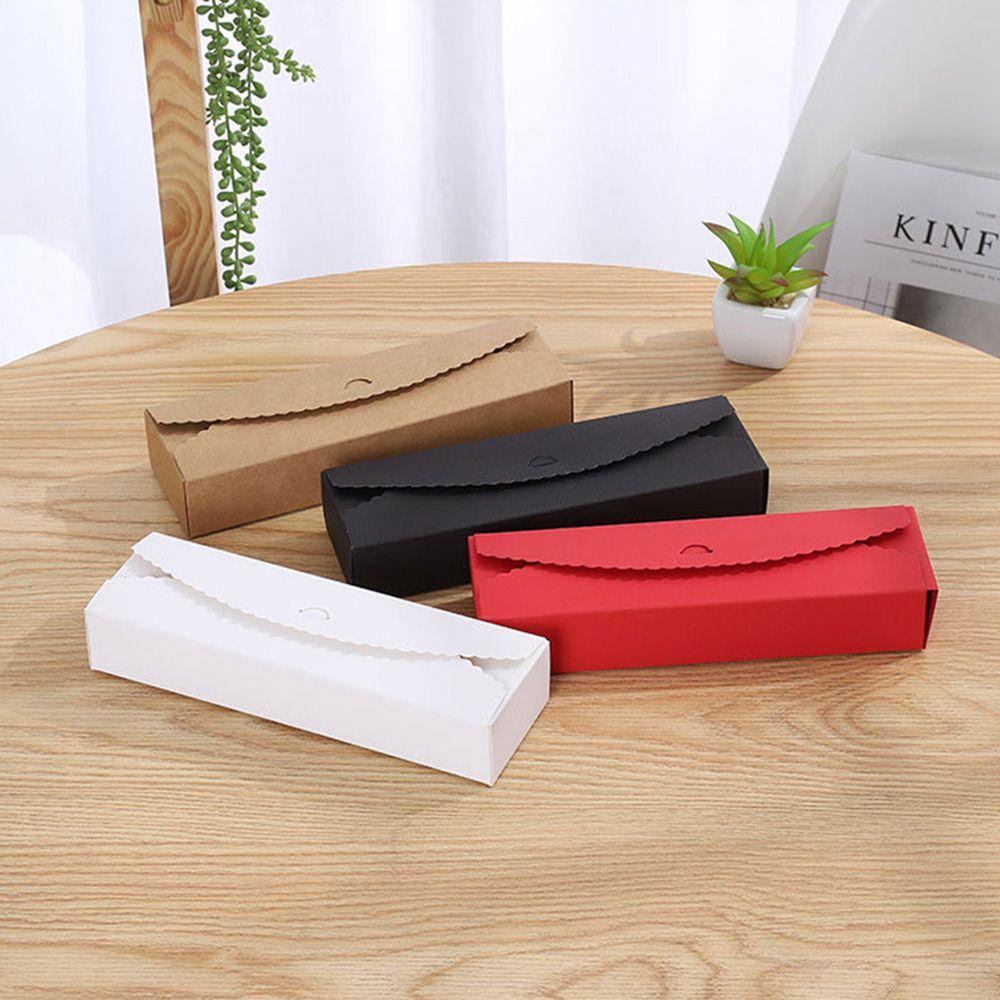 Bộ 10 Miếng Dán Trang Trí Hộp Bánh Cupcake Bằng Giấy Kraft Viền Ren Dài Ốp