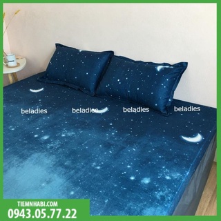 Ga chun bọc đệm m6 m8 kèm 2 vỏ gối poly cotton tông màu dễ thương (mẫu mới)