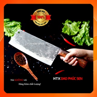 Dao chặt gà cán ốp cẩm HTX DAO PHÚC SEN G05OCD chốt đồng vàng thiết kế vừa vặn 23cm