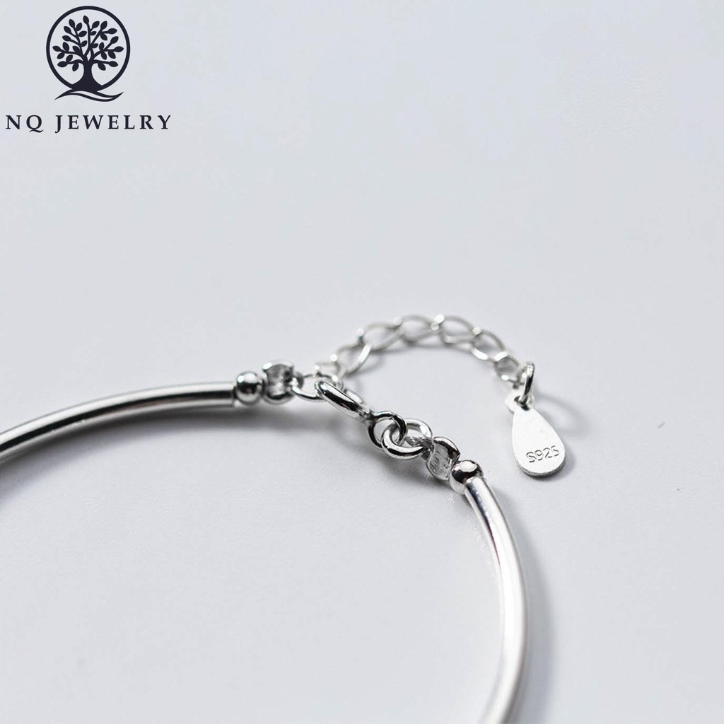 Lắc bạc dâu charm lá - NQ Jewelry