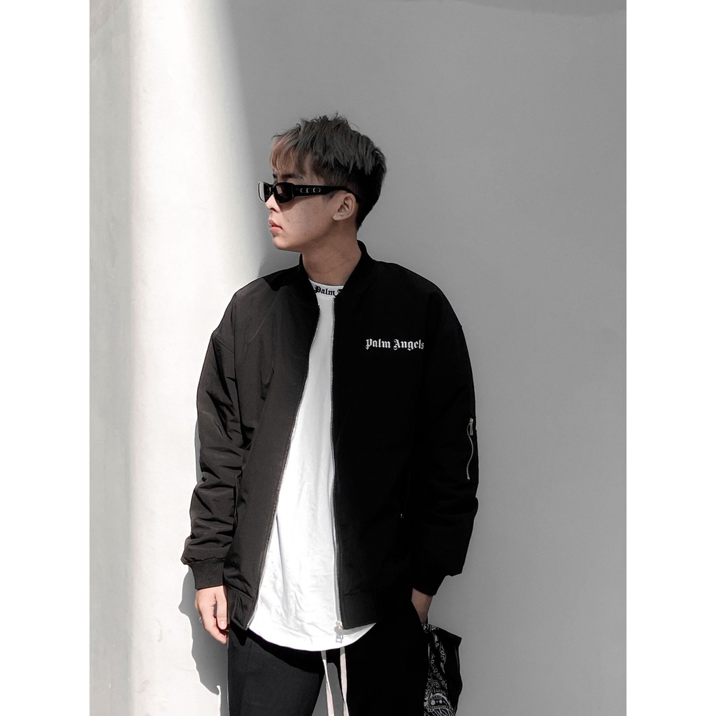 Áo khoác bomber Palm Angles , áo phao 2 lớp nam nữ unisex ,MSW Town