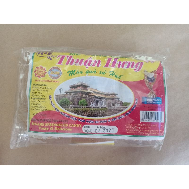 [combo 5 gói] Mè xửng giòn Huế Thuận Hưng 150g  gói 9 cái loại đặc biệt