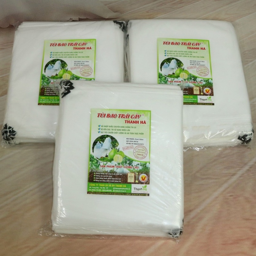 Bao bọc bưởi da xanh, túi bao bưởi sử dụng dây rút kích thước 30x35cm hiệu Thanh Hà - 50 cái