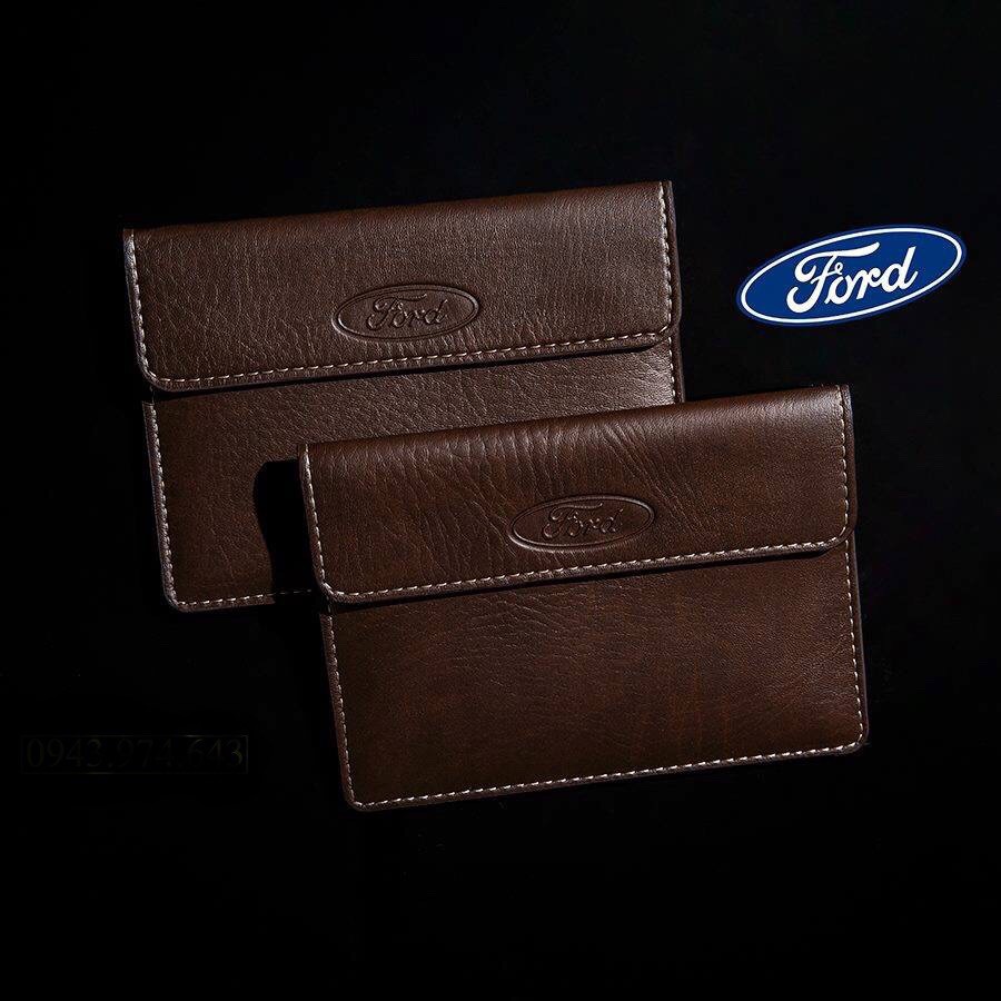 [ FREE SHIP 50K ] Ví Da Trơn Có Logo FORD, TOYOTA, KIA, CHEVROLET, MAZDA, HUYNDAI, HONDA, NISSAN Đựng Giấy Tờ, Đăng Kiểm