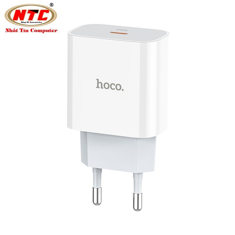 Cốc sạc nhanh Hoco C76A hỗ trợ PD3.0 Type-C PD18W (Trắng) - Hàng chính hãng
