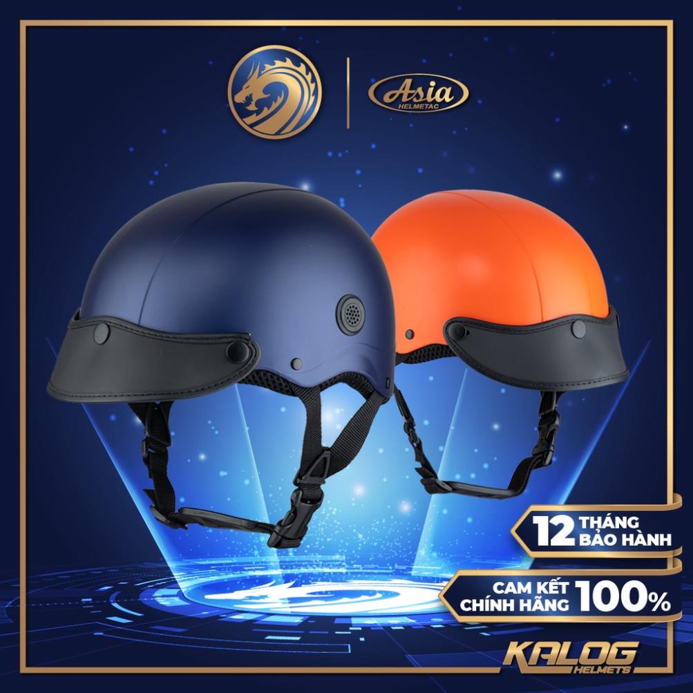 MŨ BẢO HIỂM NÓN SƠN NỬA ĐẦU ASIA CHÍNH HÃNG MT-128B MT128 MÀU CAM vs Xanh mực Đẹp