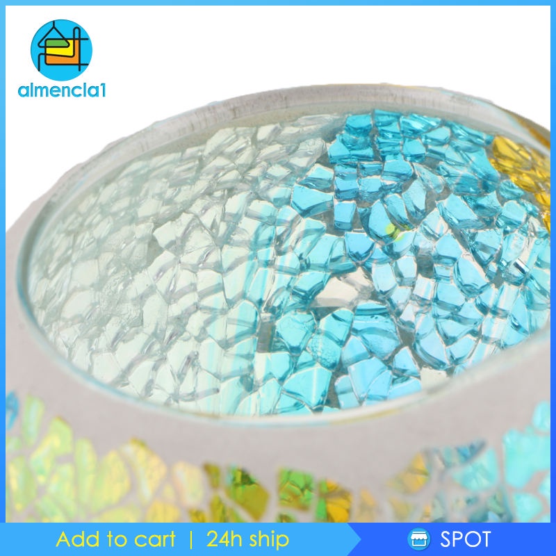 ✨Hàng sẵn sàng✨Giá đỡ đèn cầy bằng thủy tinh mosaic # 1