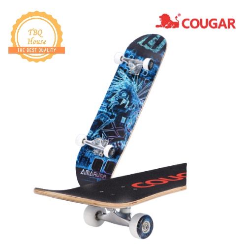 Ván Trượt thể thao, Skateboard Chính Hãng COUGAR Gỗ Ép Cao Cấp 9 Lớp - VTCG