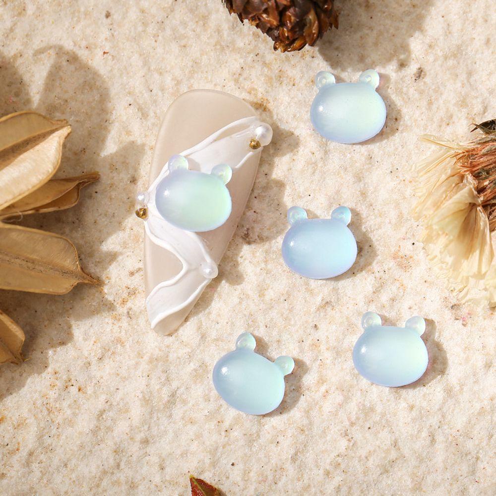 USNOW Phụ Kiện Trang Trí Móng Tay Họa Tiết Hoạt Hình Bằng Nhựa Resin Phát Quang DIY