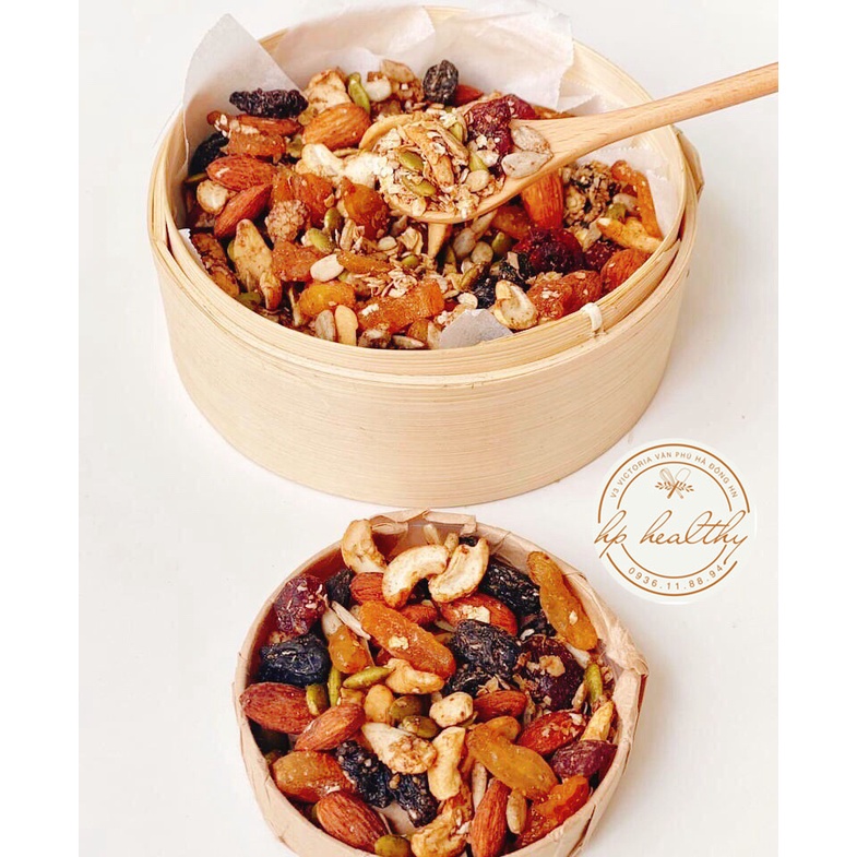 Tặng Quà 60k - 1KG Ngũ Cốc Hạt Dinh Dưỡng Granola Cao Cấp Loại Siêu Hạt Tặng kèm 150G