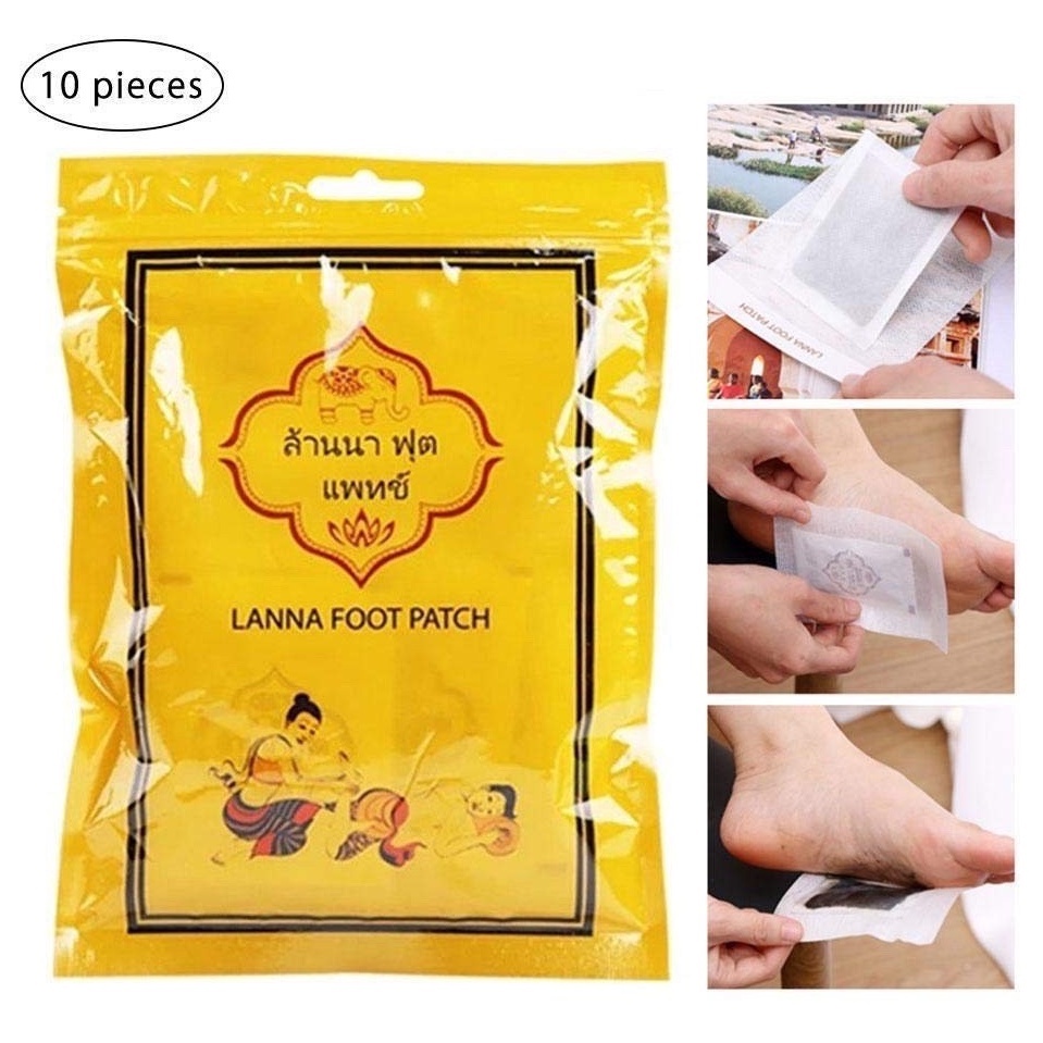 [Chính hãng] Túi 10 Miếng Dán Chân Thái Lan Lanna Foot Patch