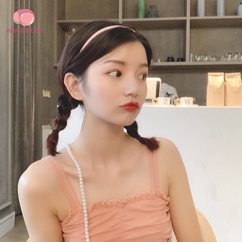 Băng Đô Cài Tóc Bằng Nhựa Mặt Nhám Thiết Kế Thanh Lịch Thời Trang Cho Nữ