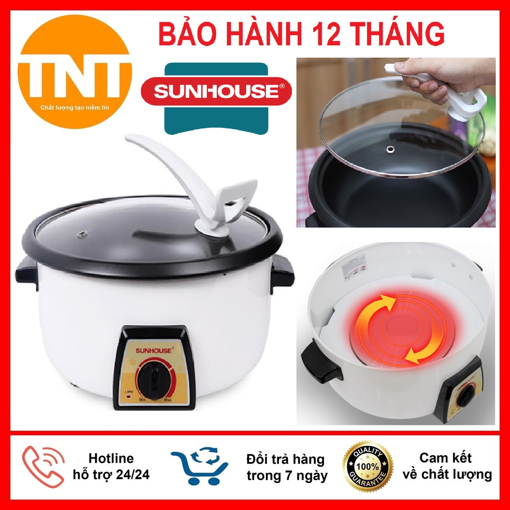 Free Ship_ Nồi lẩu điện Sunhouse SHD4521, Nồi lẩu Sunhouse SHD4521 làm nóng nhanh, tỏa nhiệt cao cấp.