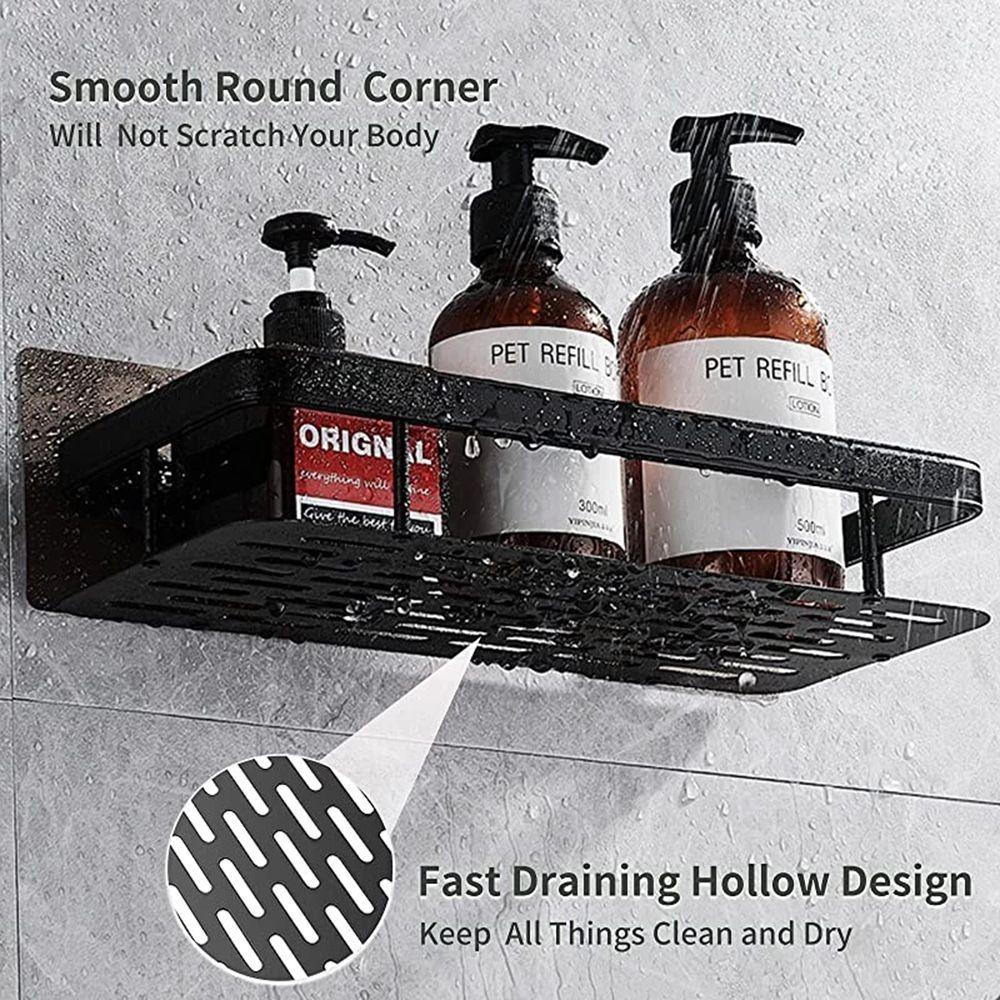 ♫DAPHNE♫ Convenient Bathtub Wall-mounted Adhesive Corner Shower Caddies Space Saving Supplies Drill Free Organizer Bathroom Accessories