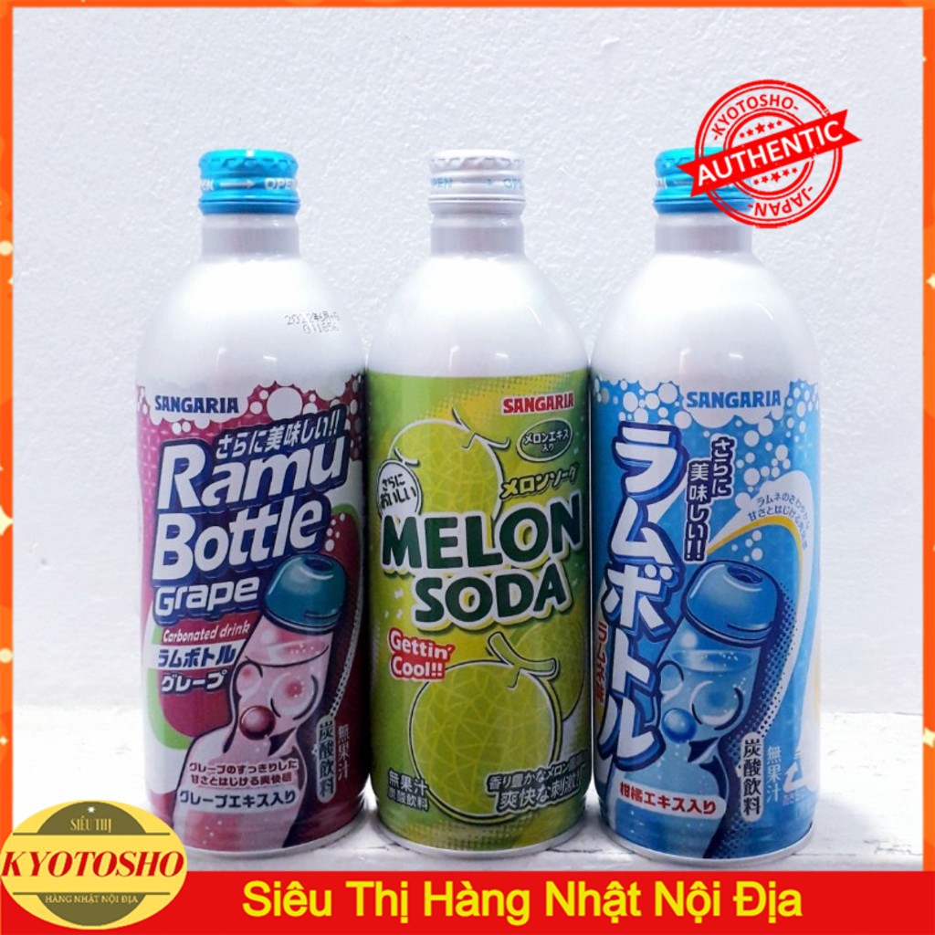 Nước giải khát soda Sangaria Nhật 600ml (3 vị)