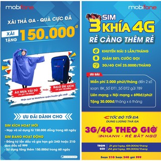 Sim mobifone ba khía không tiền vẫn gọi vô tư -sim mobi