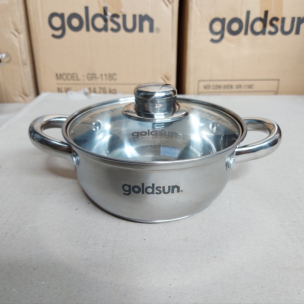 Bộ nồi inox 3 lớp Goldsun GE33-3306SG hàng chính hãng