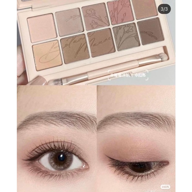 Có kèm cọ mắt - Bảng phấn mắt CLIO Eye Palette màu số 09 Botanic Mauve tone hồng nâu