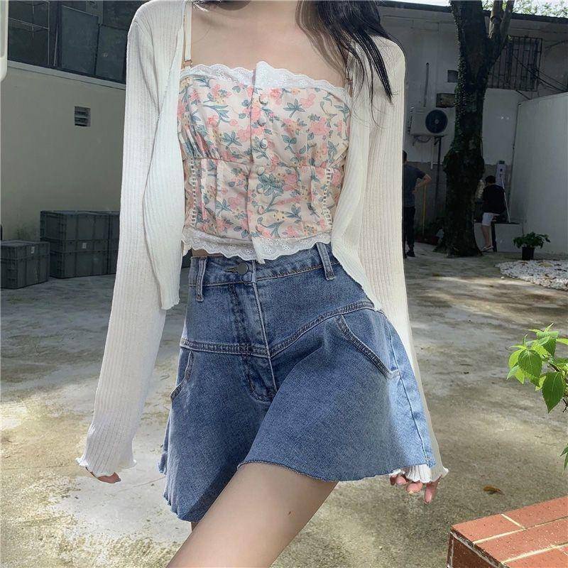 Áo Khoác Cardigan Dệt Kim Mỏng Dáng Ngắn Thời Trang Dành Cho Nữ