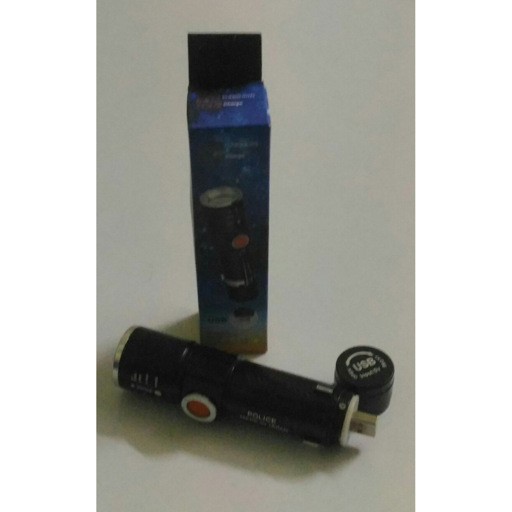 Đèn pin LED mini Zoom sạc USB