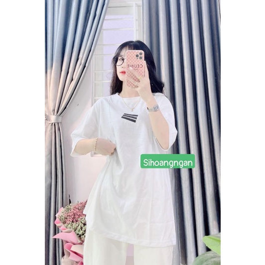 Áo Thun Tay Lỡ Unisex In 3 Vạch Giữa, Áo Phông Form Rộng Nam Nữ Hottrend(Kèm Ảnh Thật)