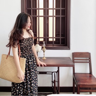 Đầm dây nhún Midi Dress Ma  Vie