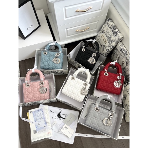 Túi xách Lady 3 ô khóa bạc