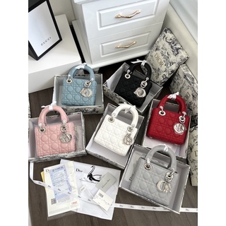 Túi xách Lady 3 ô khóa bạc