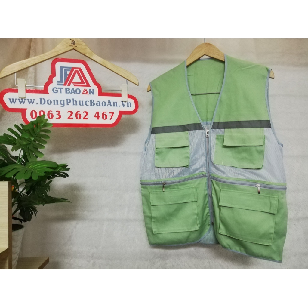 Áo gile lưới công nhân, công trường xây dựng có phản quang bảo hộ lao động