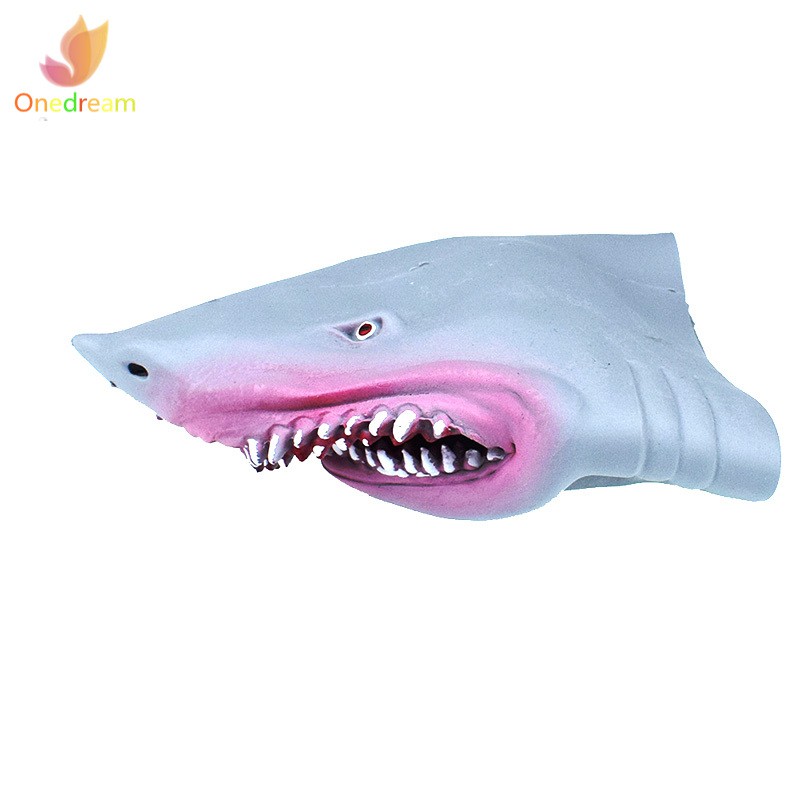 Con rối tay đồ chơi hình cá mập nhồi bông dễ thương