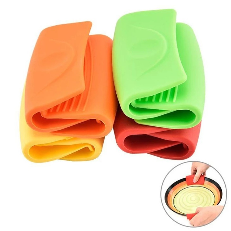 1 Cặp Kẹp Nhấc Nồi Bằng Silicone Cách Nhiệt Chống Trượt