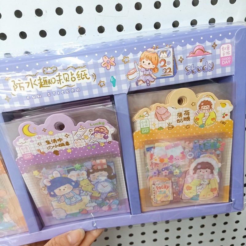 Sticker túi vuông 12 tấm