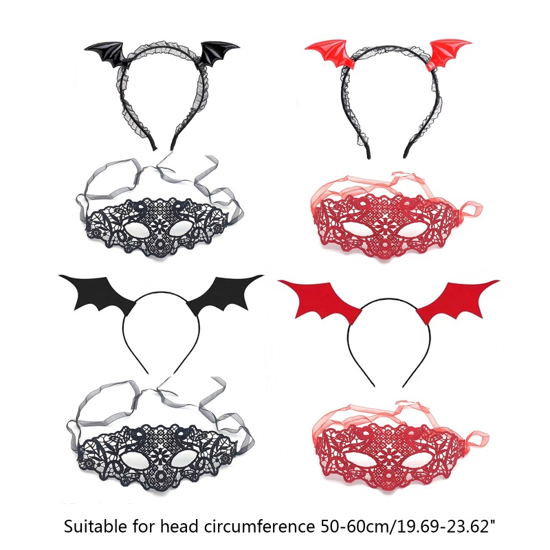 Băng Đô Hình Cánh Dơi Hoạt Hình + Cài Tóc Hóa Trang Dự Tiệc