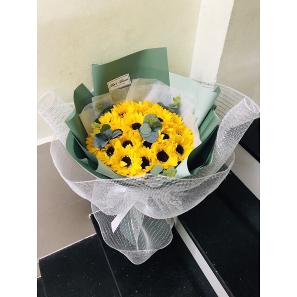 Bó 20 bông hướng dương sáp