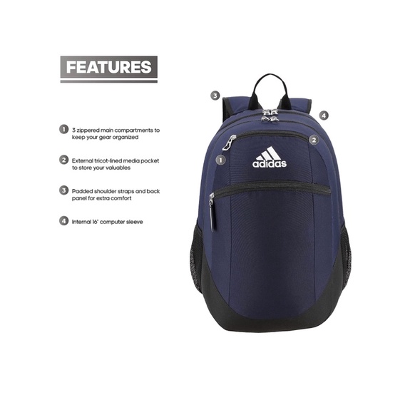 [Hàng Hiệu] Balo đa năng nam nữ adidas Striker II Team Backpack USA