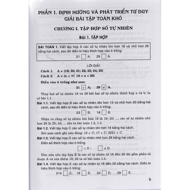 Sách - Định hướng và phát triển tư duy giải bài tập toán khó lớp 6 - Tập 1