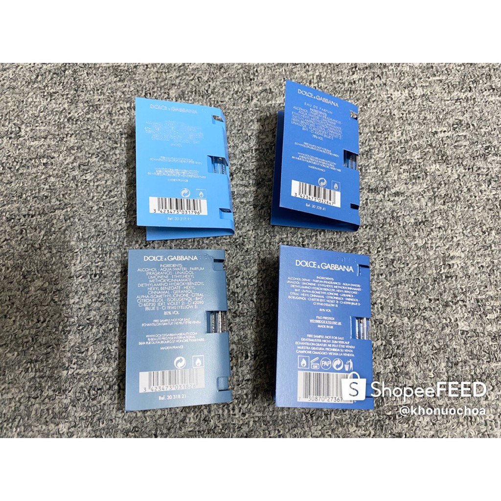 💥 Mẫu thử nước hoa nam/nữ Light Blue - Dolce DG