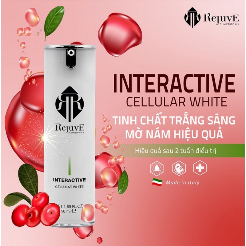 Tinh chất trắng da, mờ nám và ức chế hình thành nám REJUVE Interactive Cellular White 50ml