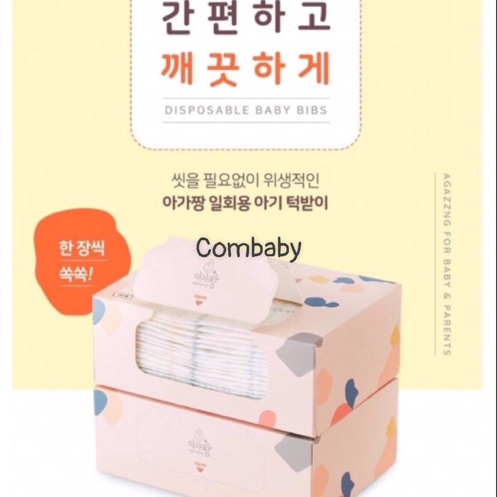Yếm giấy ăn dặm Agazzang nội địa Hàn Quốc
