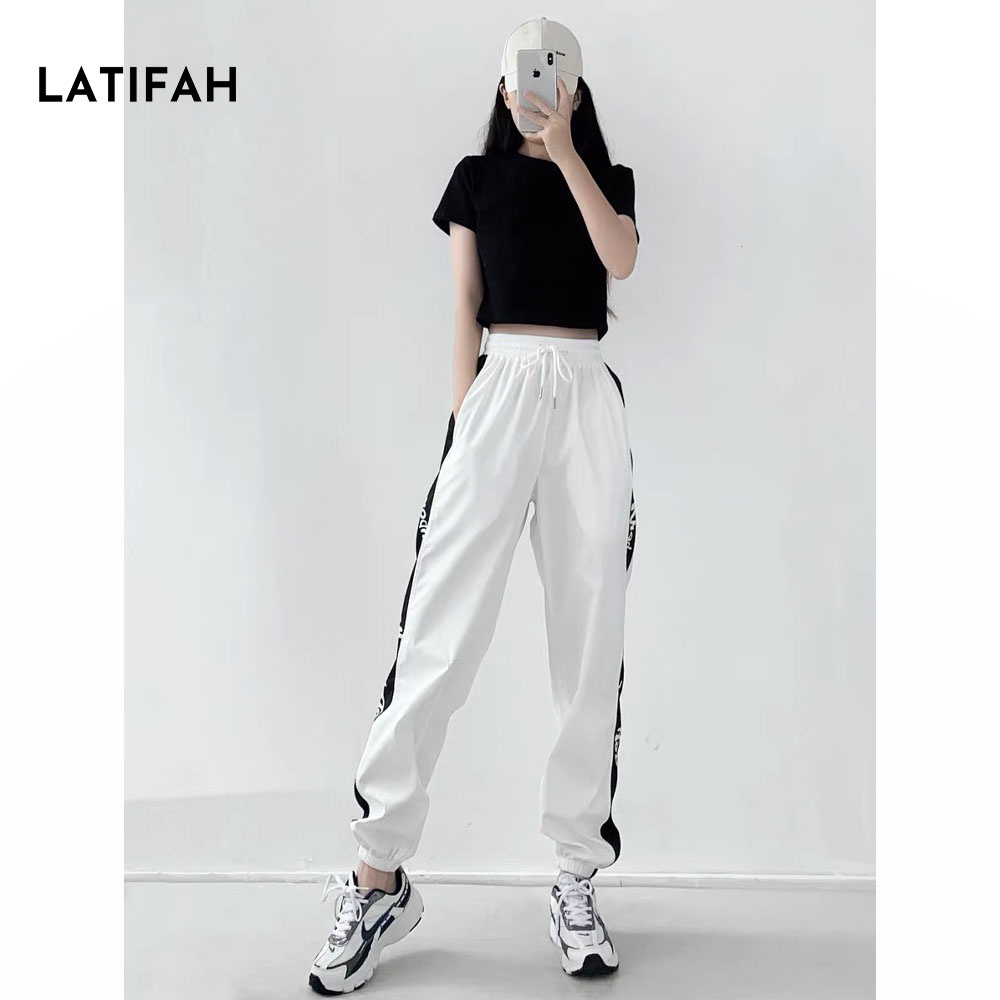 Áo thun croptop tay lỡ Latifah TRƠN AT014 thun co giãn 4 chiều