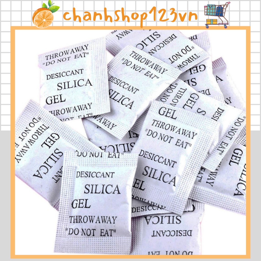 COMBO 10 - Gói hút ẩm silica gel - Túi hút ẩm cho giày dép, quần áo, thực phẩm giúp chống ẩm mốc (1 gram/ gói) - 10114