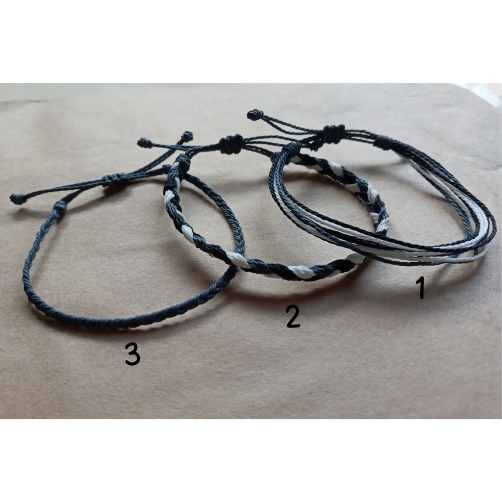 Set vòng tay waterproof - Set vòng xanh, xám, trắng - Vòng tay Bachameo - Vòng tay handmade