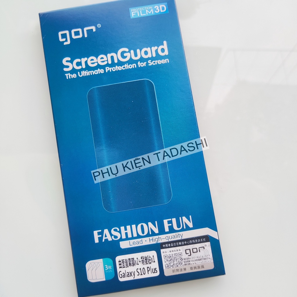 Bộ 4 Miếng Dán Dẻo Gor Samsung S10/ S10 Plus Dán Full Màn 3D, Trong suốt - Chính Hãng Gor