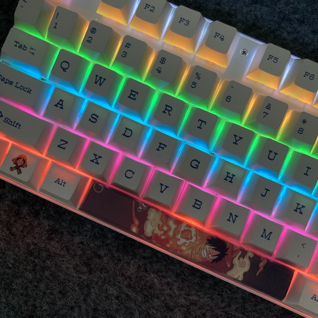 One Piece Luffy Keycaps Bàn phím cơ Keycap PBT 5 mặt Thuốc nhuộm thăng hoa Anime Key Caps cho Cherry Profile 87 104 108 Phím