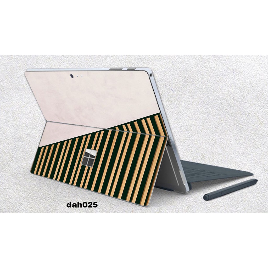 Skin dán hình đá phối gỗ - dah025 cho Surface Go, Pro 2, Pro 3, Pro 4, Pro 5, Pro 6, Pro 7, Pro X