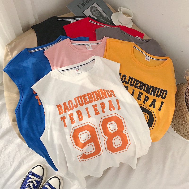 Áo tank top nam nữ, áo ba lỗ form rộng thời trang thể thao bóng rổ cao cấp giá rẻ freeship mã AT12
