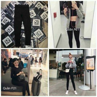 {Giá Buôn} Quần Legging Bigsize Nâng Mông F21 Không Bai,Không Xù Size Đến 90kg
